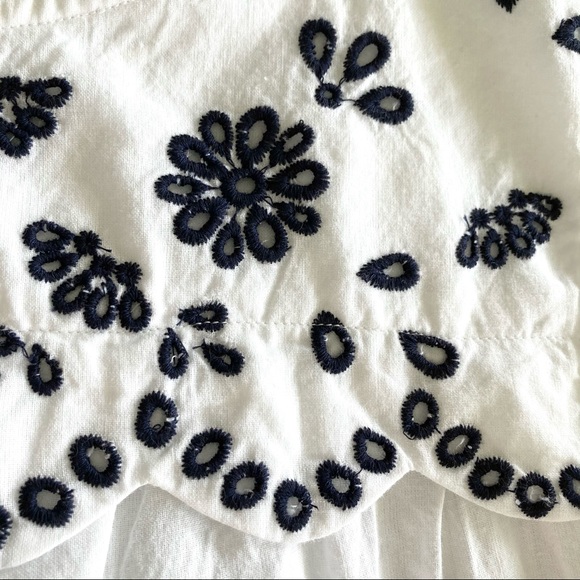 White Blouse Kim Rogers Size L Folklore Embroidered Top - Picture 10 of 13